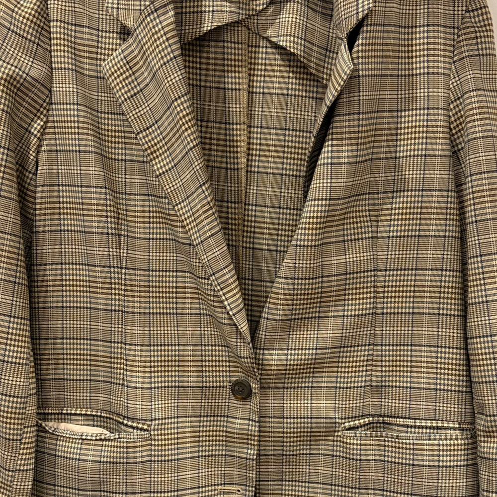 BB Dakota Plaid Blazer - Black and Tan - Picture 4 of 4